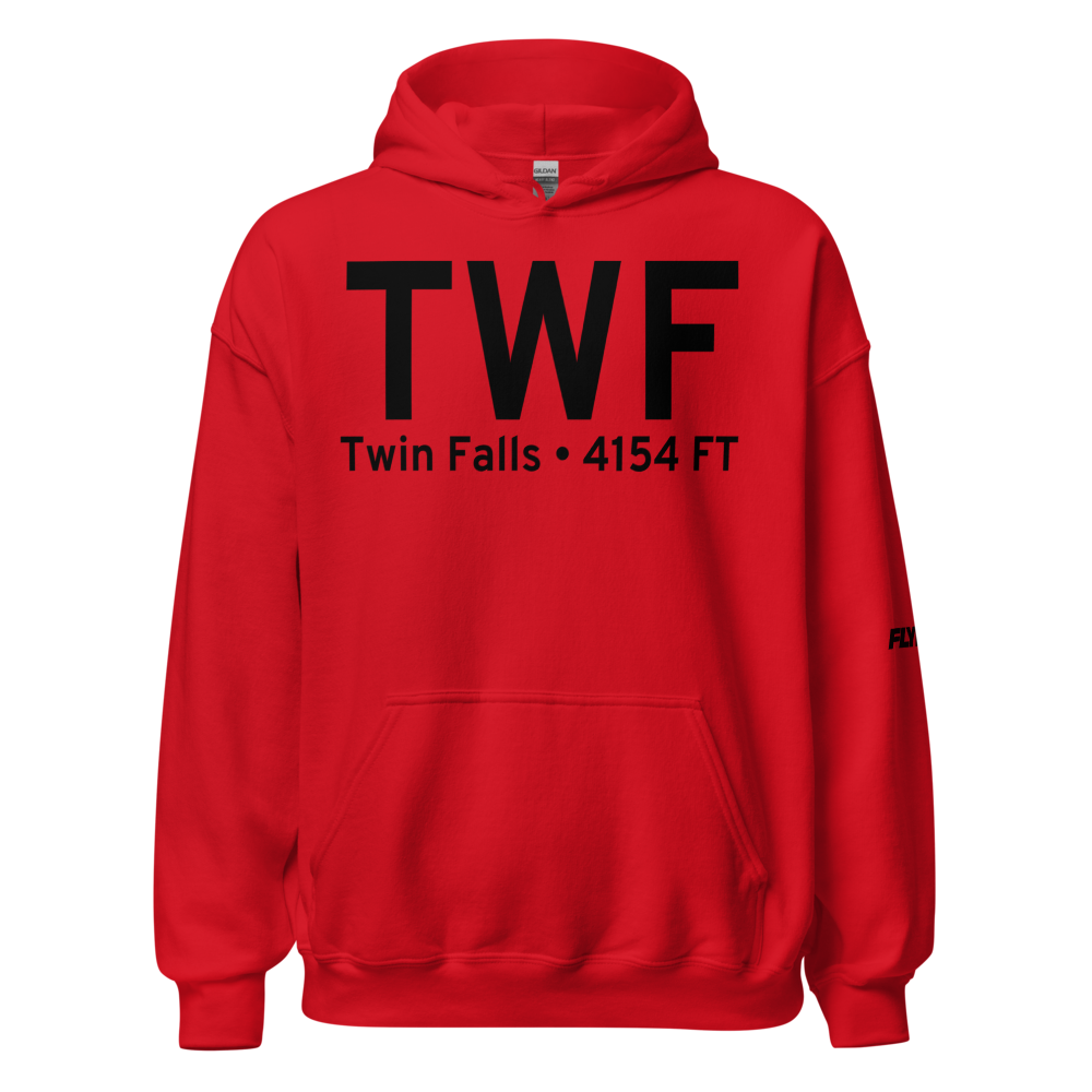 Twin Falls (KTWF) Airport Hoodie Sweatshirt 
