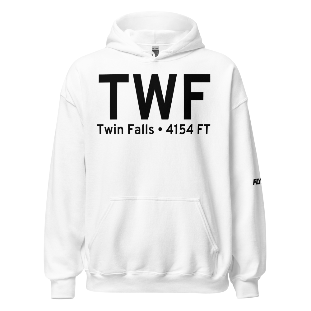 Twin Falls (KTWF) Airport Hoodie Sweatshirt 