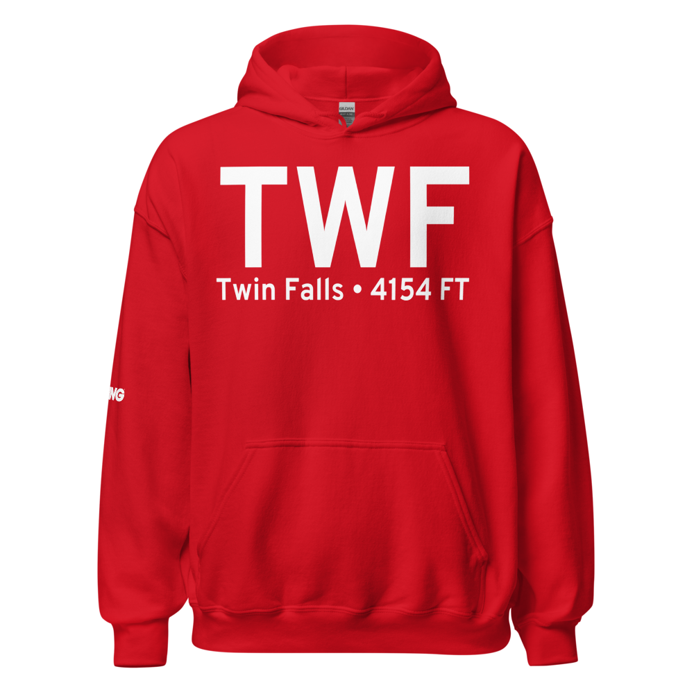 Twin Falls (KTWF) Airport Hoodie Sweatshirt 