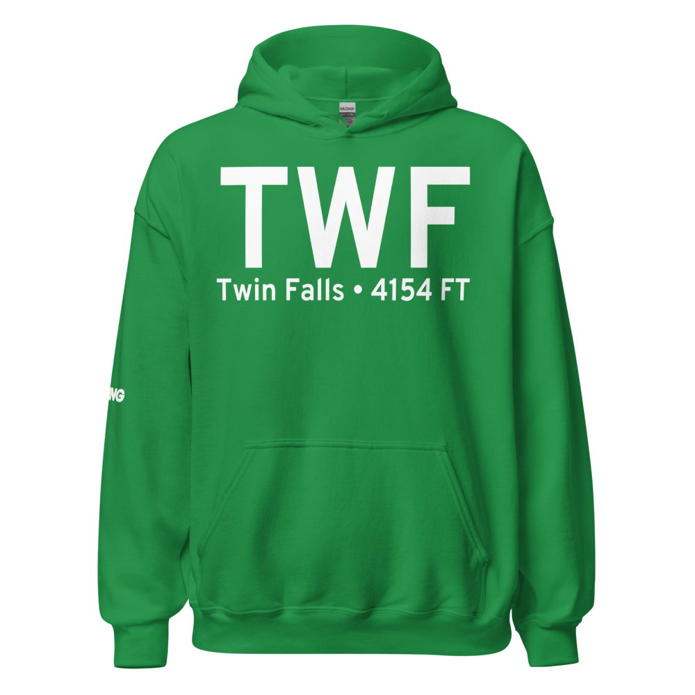 Twin Falls (KTWF) Airport Hoodie Sweatshirt 