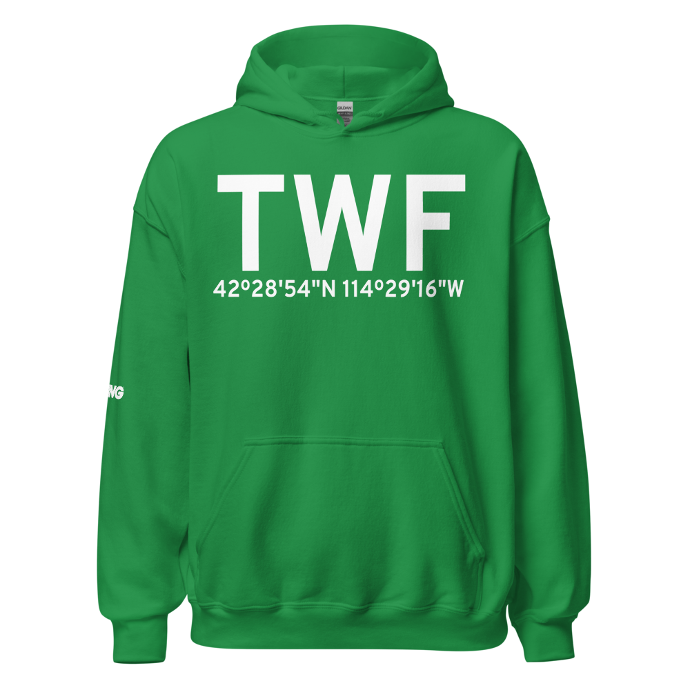 Twin Falls (KTWF) Airport Hoodie Sweatshirt 