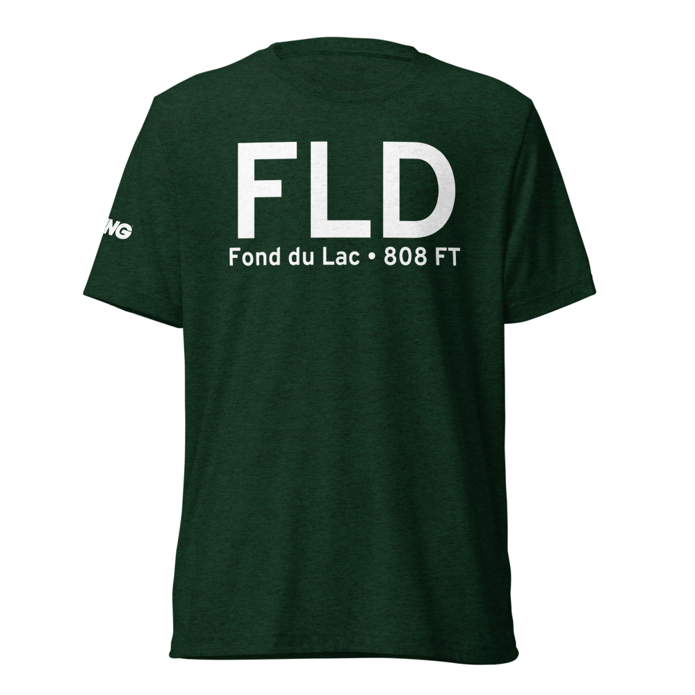 Fond du Lac (KFLD) Airport Tri-blend T-Shirt 