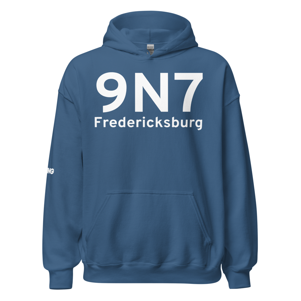 Fredericksburg (9N7) Airport Hoodie Sweatshirt 