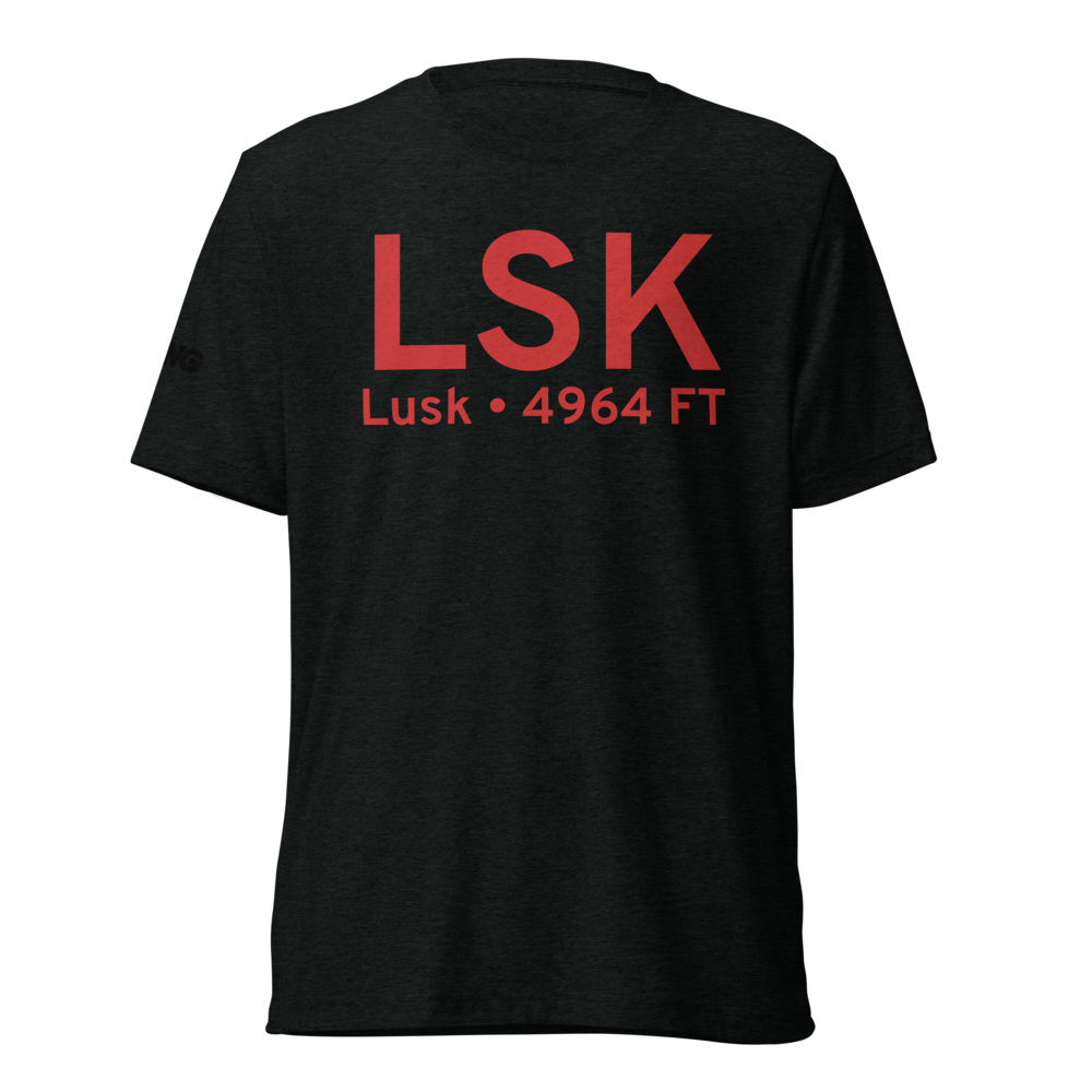 Lusk (KLSK) Airport Tri-blend T-Shirt 