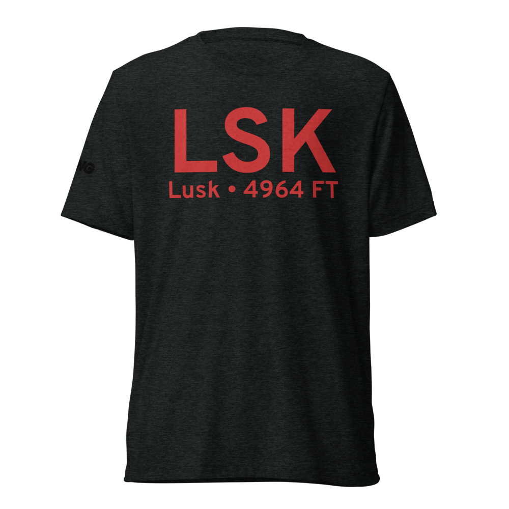 Lusk (KLSK) Airport Tri-blend T-Shirt 