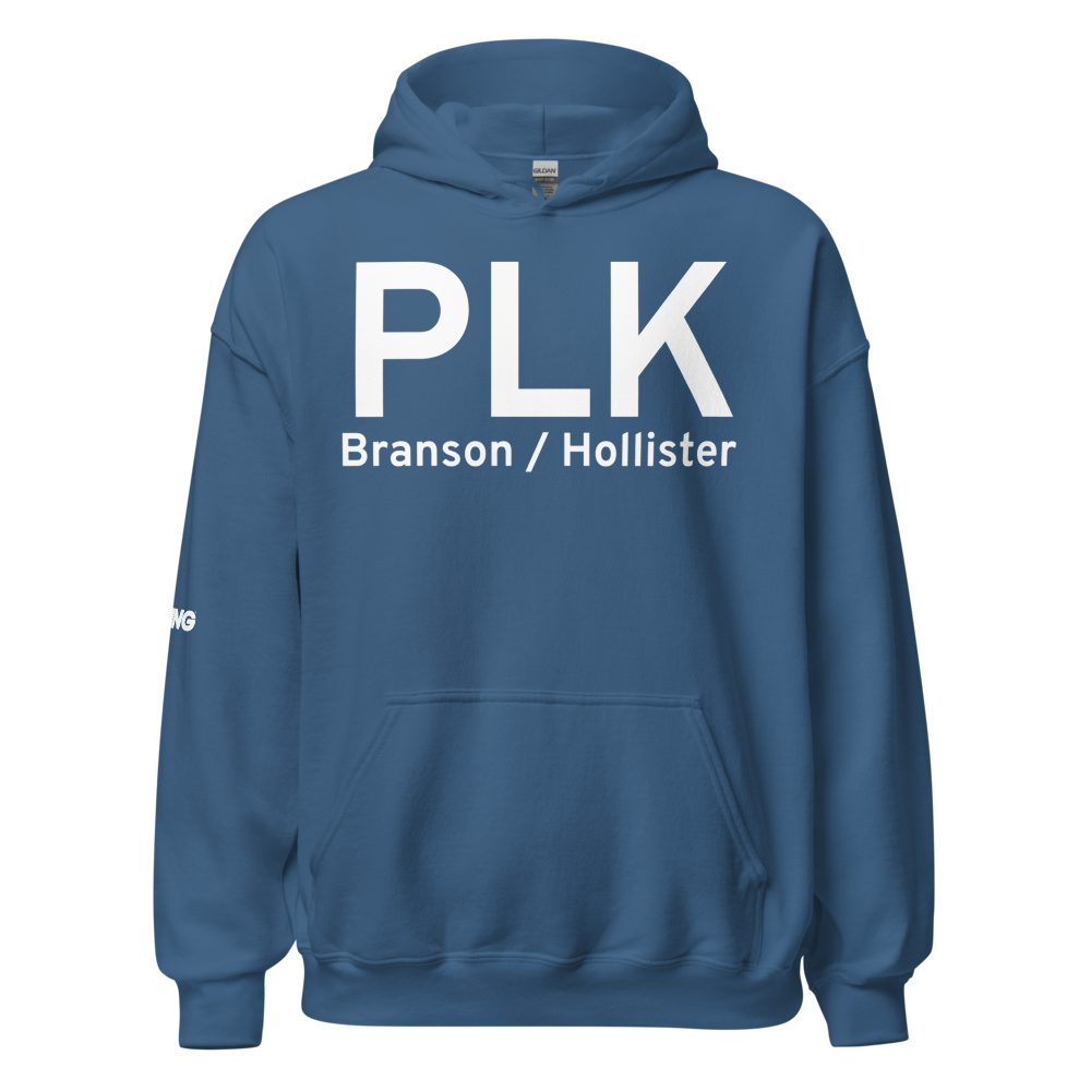 Branson / Hollister (KPLK) Airport Hoodie Sweatshirt 