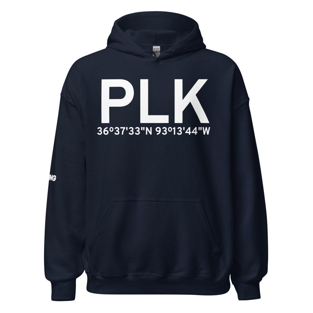 Branson / Hollister (KPLK) Airport Hoodie Sweatshirt 