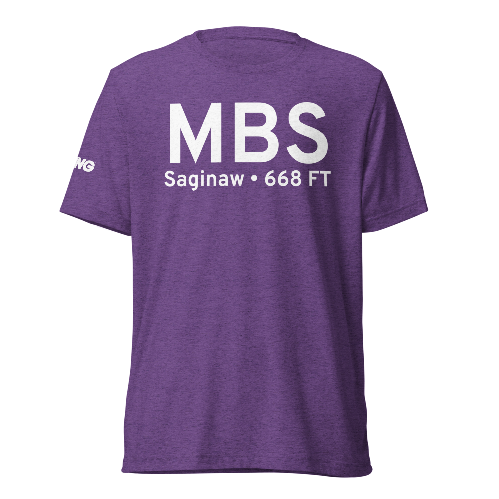 Saginaw (KMBS) Airport Tri-blend T-Shirt 