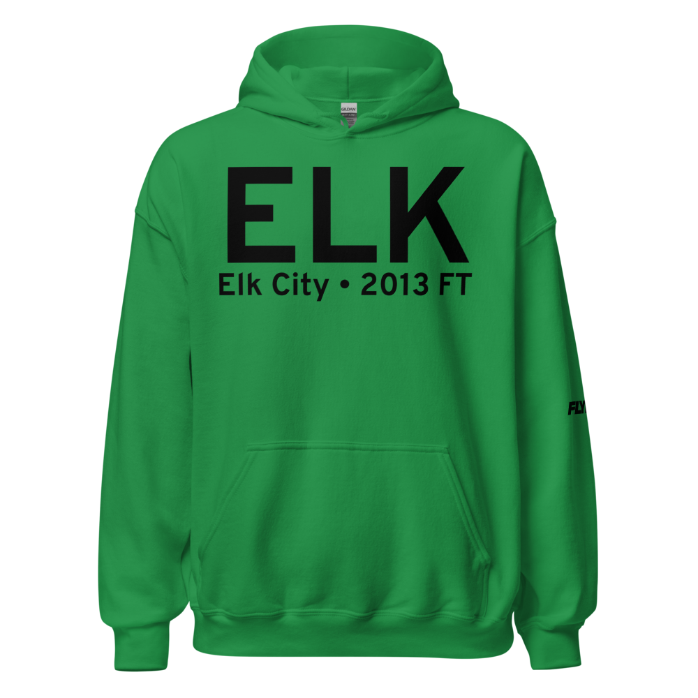 Elk City (KELK) Airport Hoodie Sweatshirt 