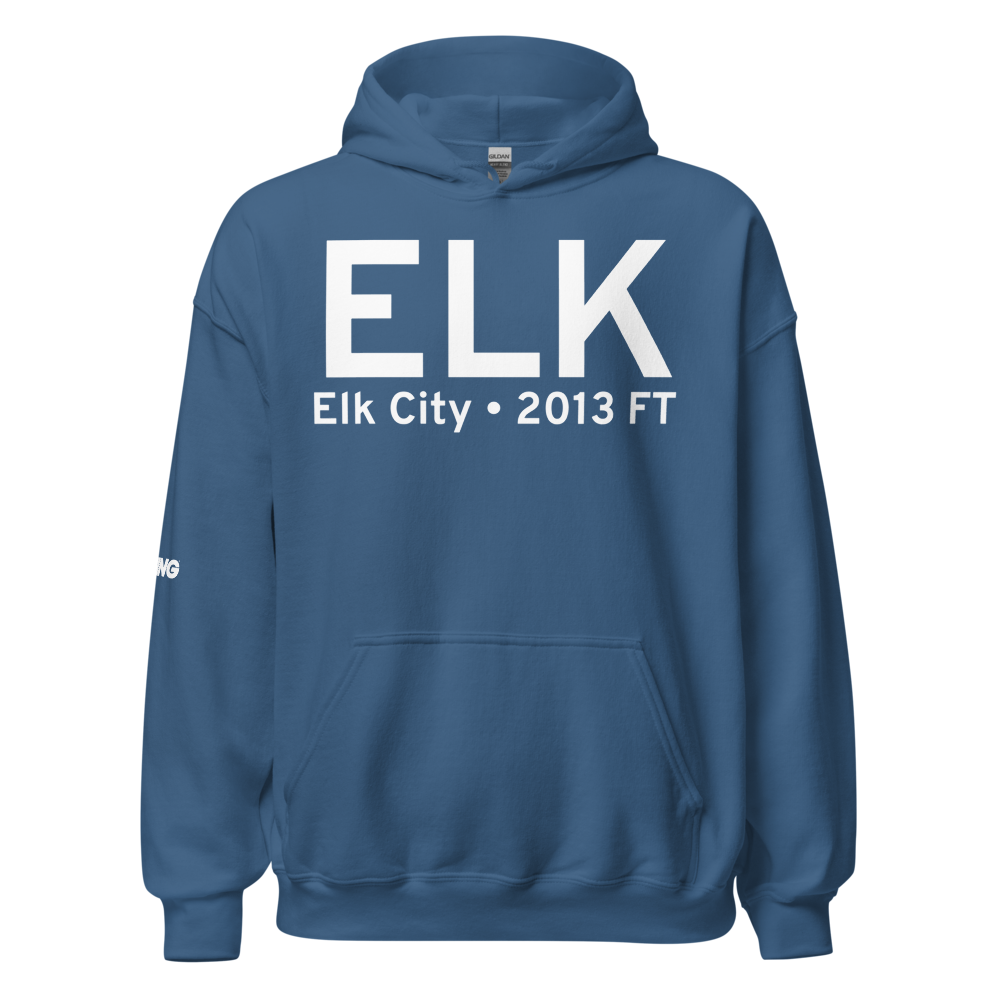 Elk City (KELK) Airport Hoodie Sweatshirt 