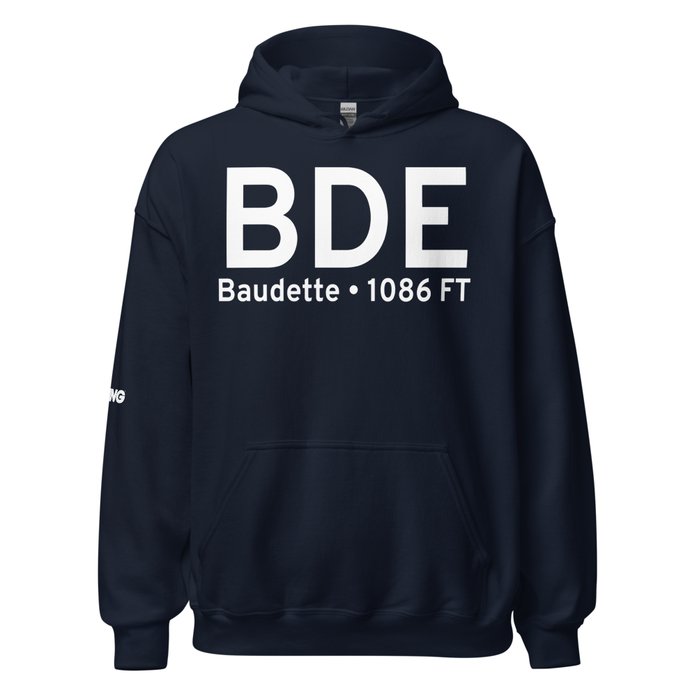 Baudette (KBDE) Airport Hoodie Sweatshirt 
