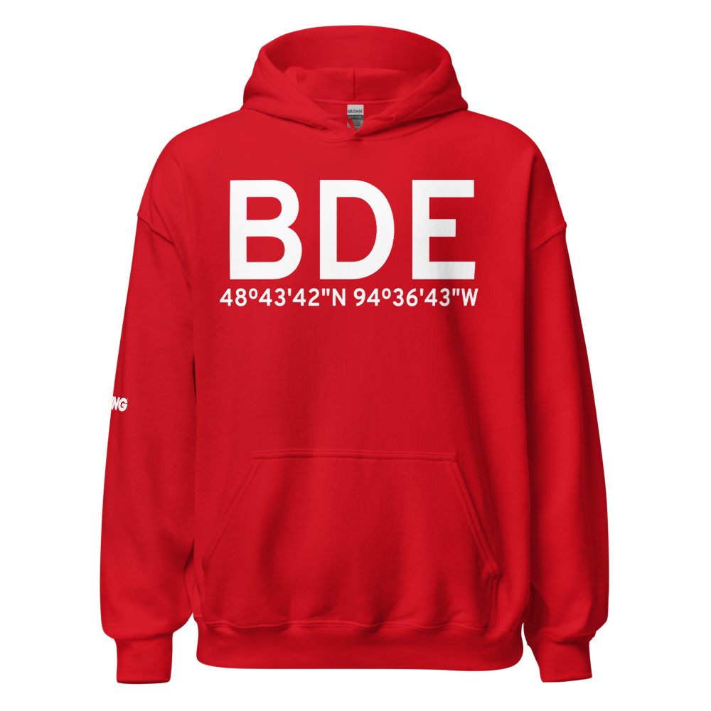 Baudette (KBDE) Airport Hoodie Sweatshirt 