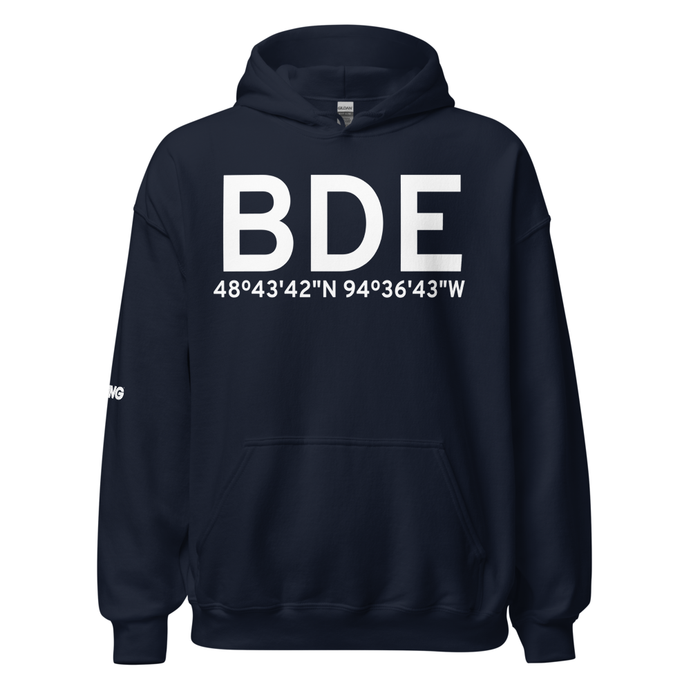 Baudette (KBDE) Airport Hoodie Sweatshirt 