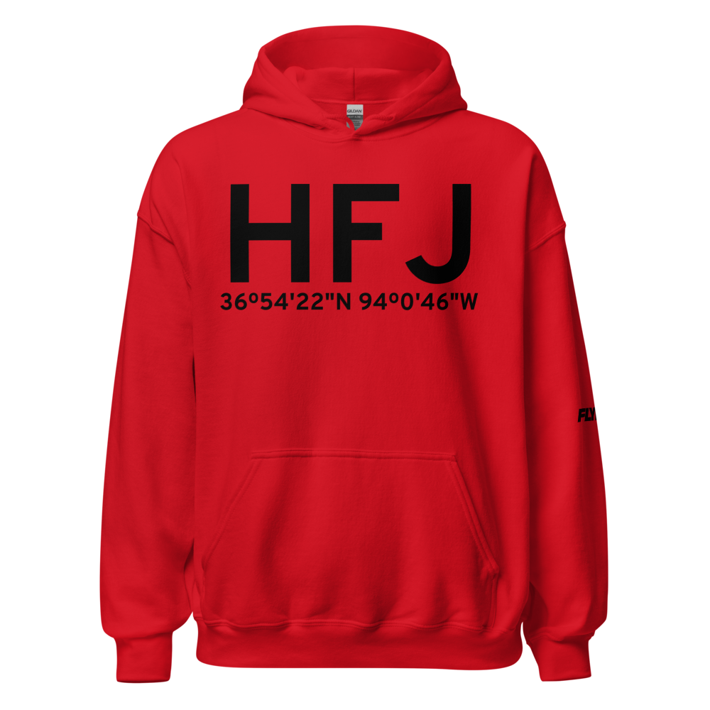 Monett (KHFJ) Airport Hoodie Sweatshirt 