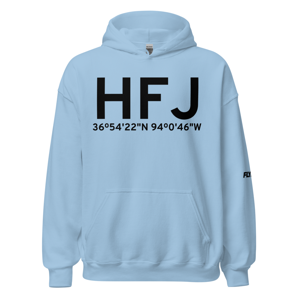 Monett (KHFJ) Airport Hoodie Sweatshirt 