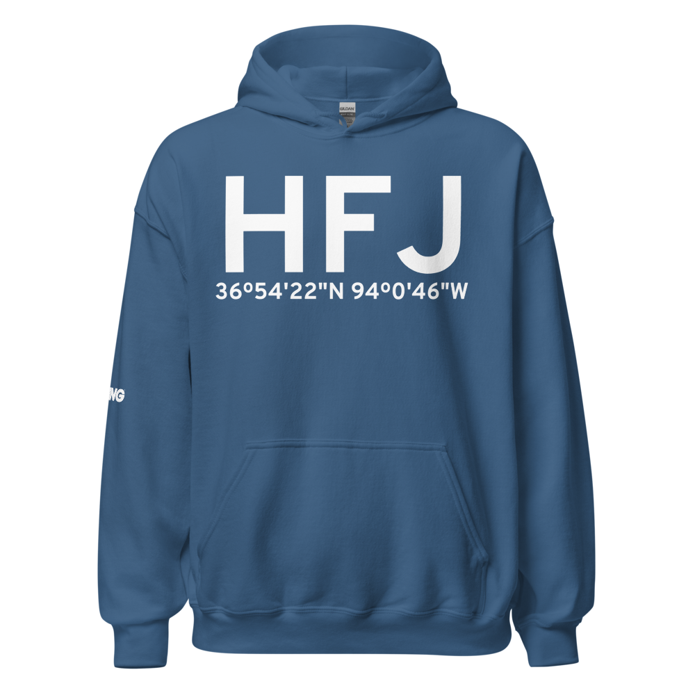 Monett (KHFJ) Airport Hoodie Sweatshirt 