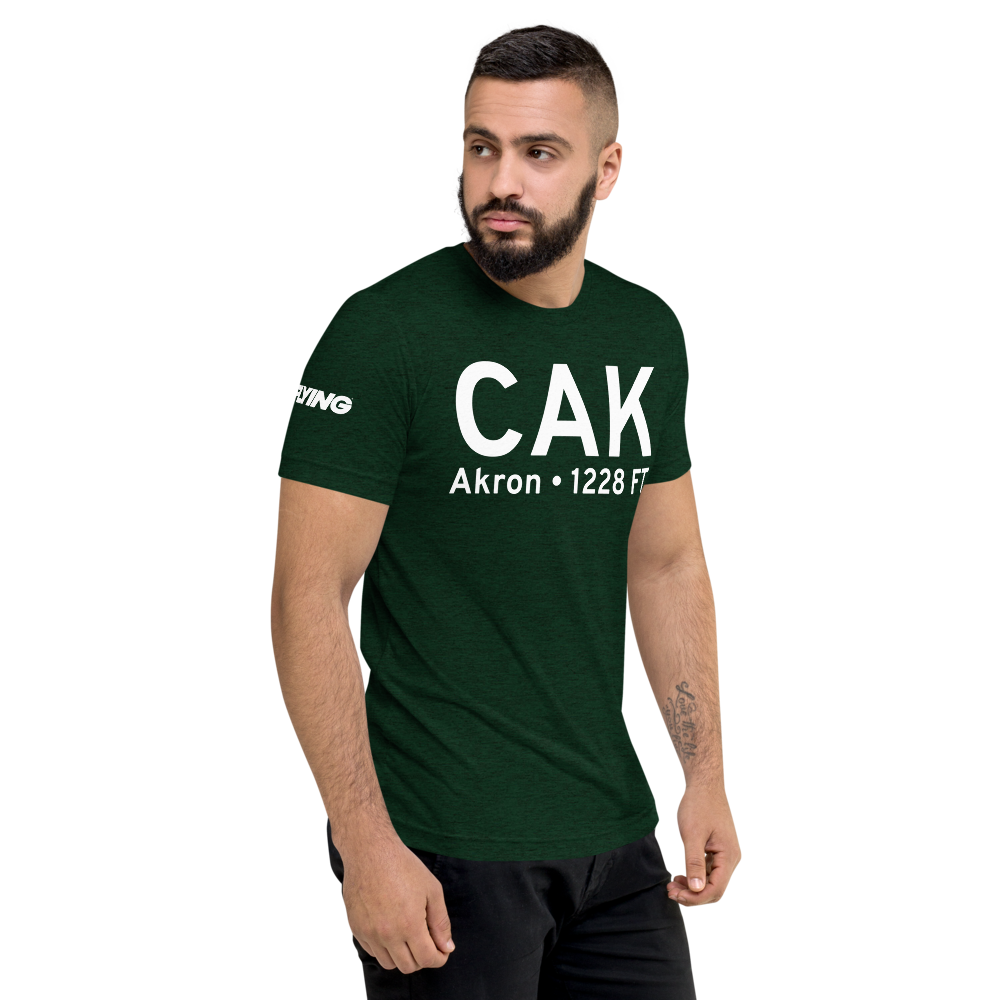 Akron (KCAK) Airport Tri-blend T-Shirt 
