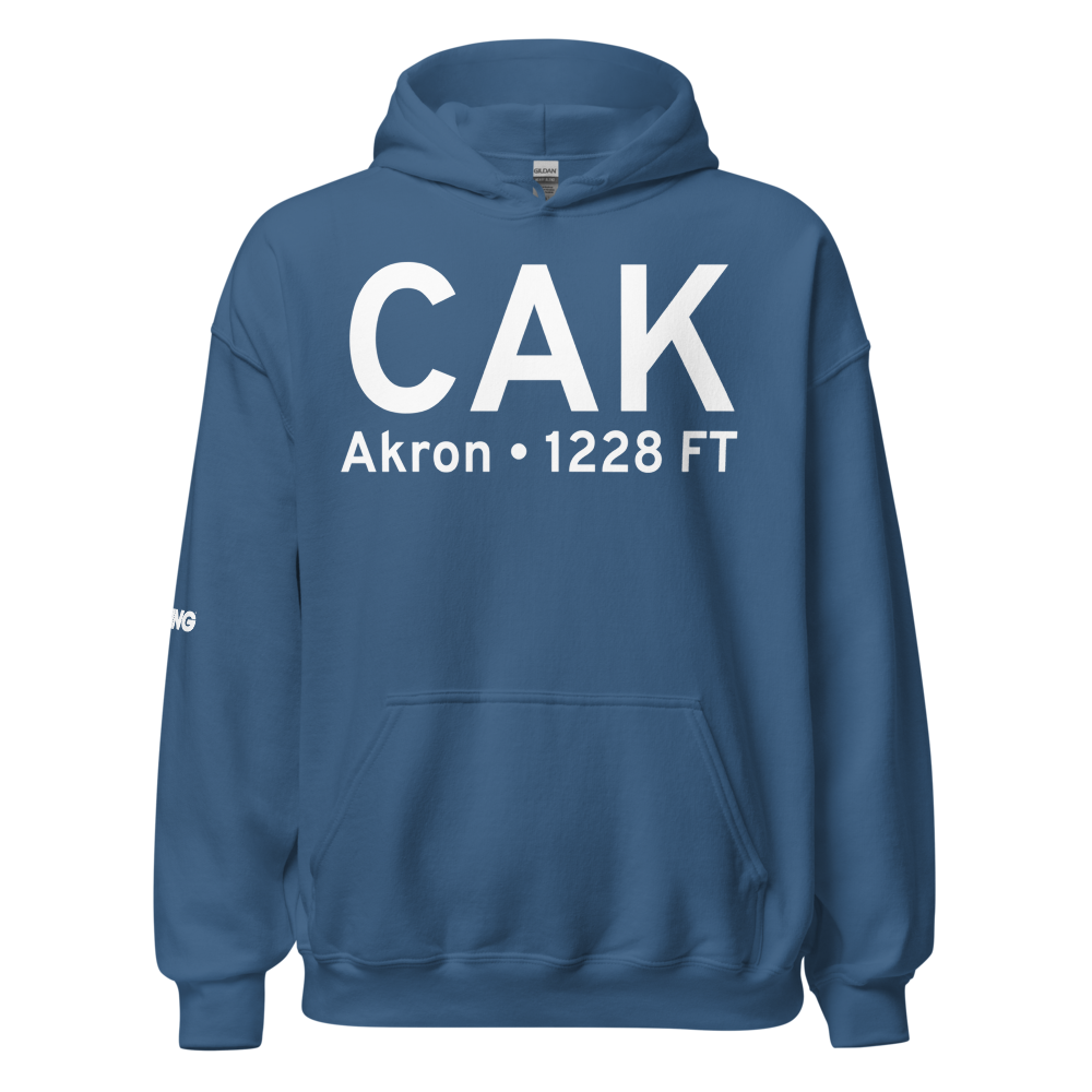 Akron (KCAK) Airport Hoodie Sweatshirt 