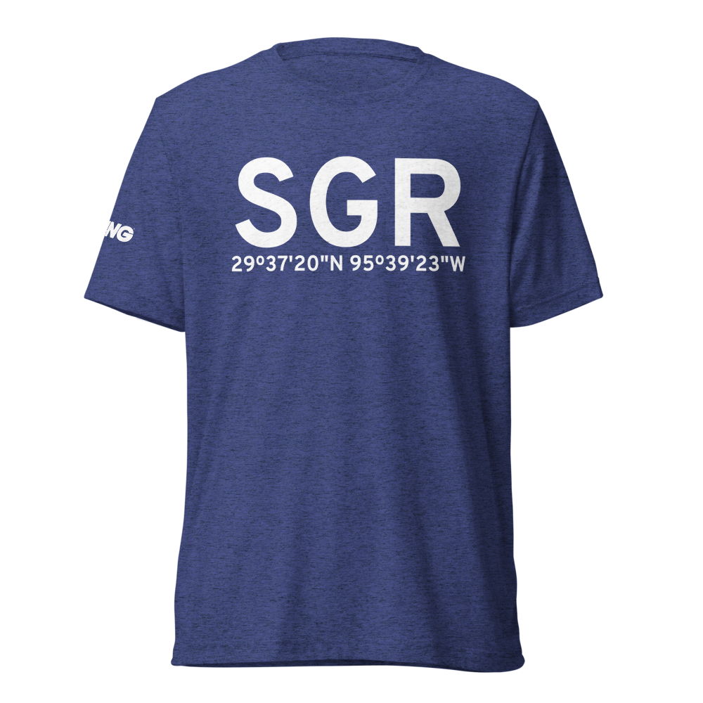 Houston (KSGR) Airport Tri-blend T-Shirt 
