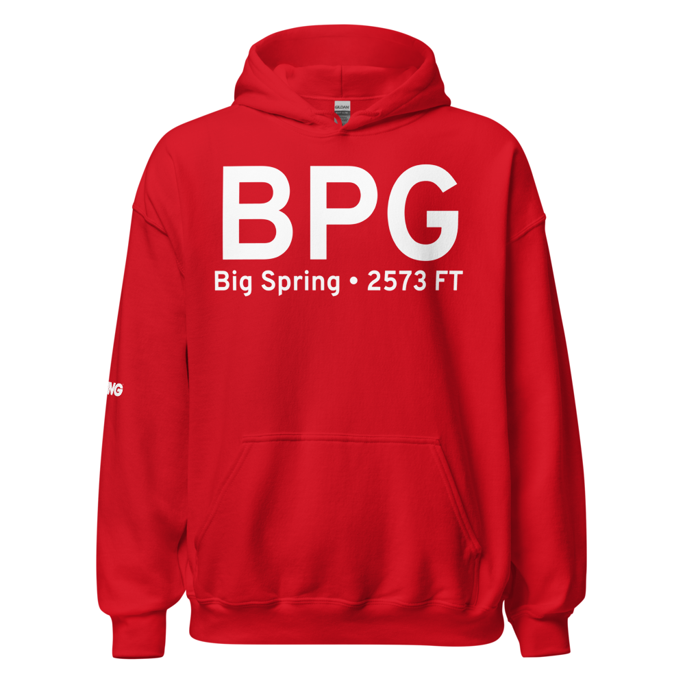 Big Spring (KBPG) Airport Hoodie Sweatshirt 