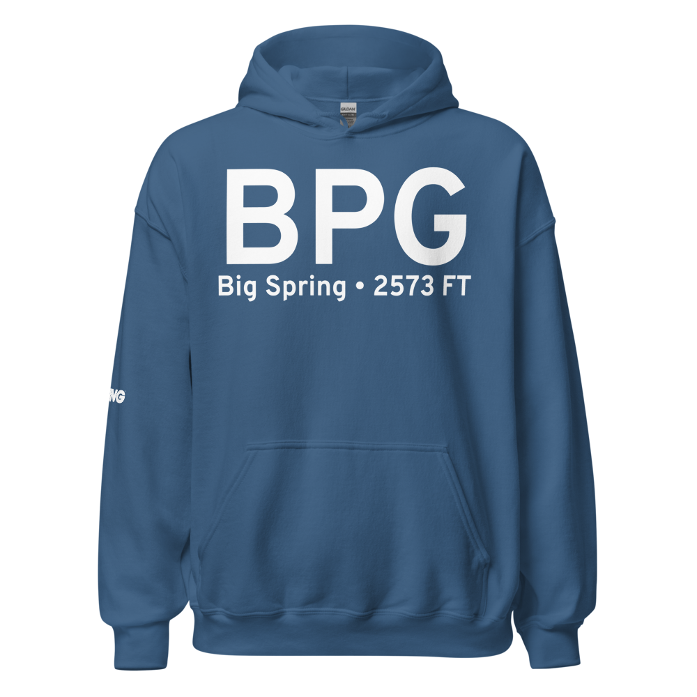 Big Spring (KBPG) Airport Hoodie Sweatshirt 