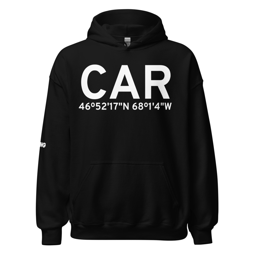 Caribou (KCAR) Airport Hoodie Sweatshirt 