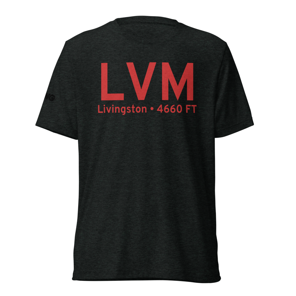 Livingston (KLVM) Airport Tri-blend T-Shirt 