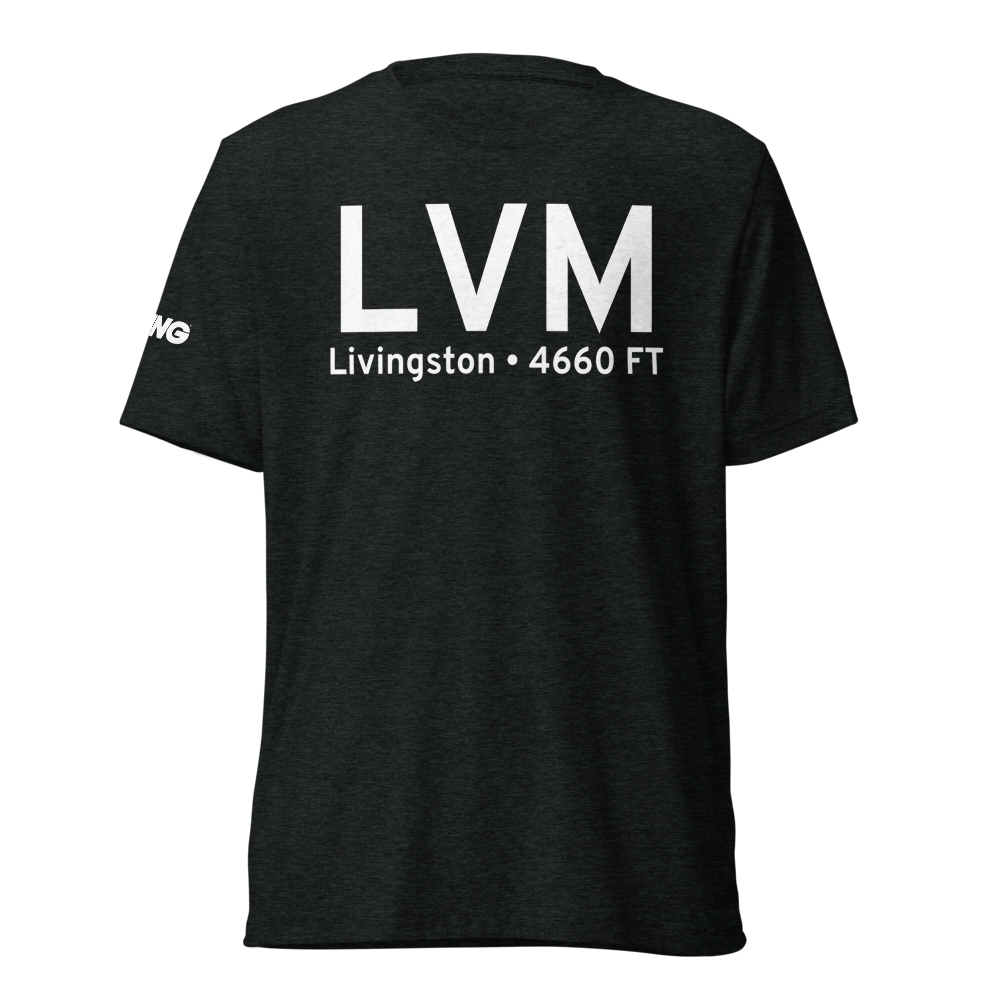 Livingston (KLVM) Airport Tri-blend T-Shirt 
