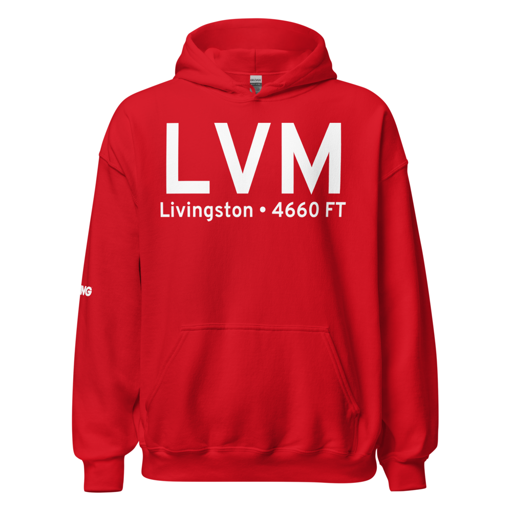 Livingston (KLVM) Airport Hoodie Sweatshirt 