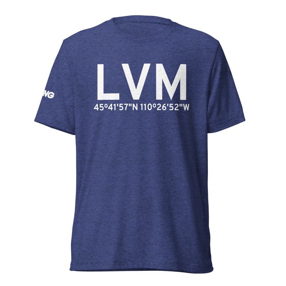 Livingston (KLVM) Airport Tri-blend T-Shirt 