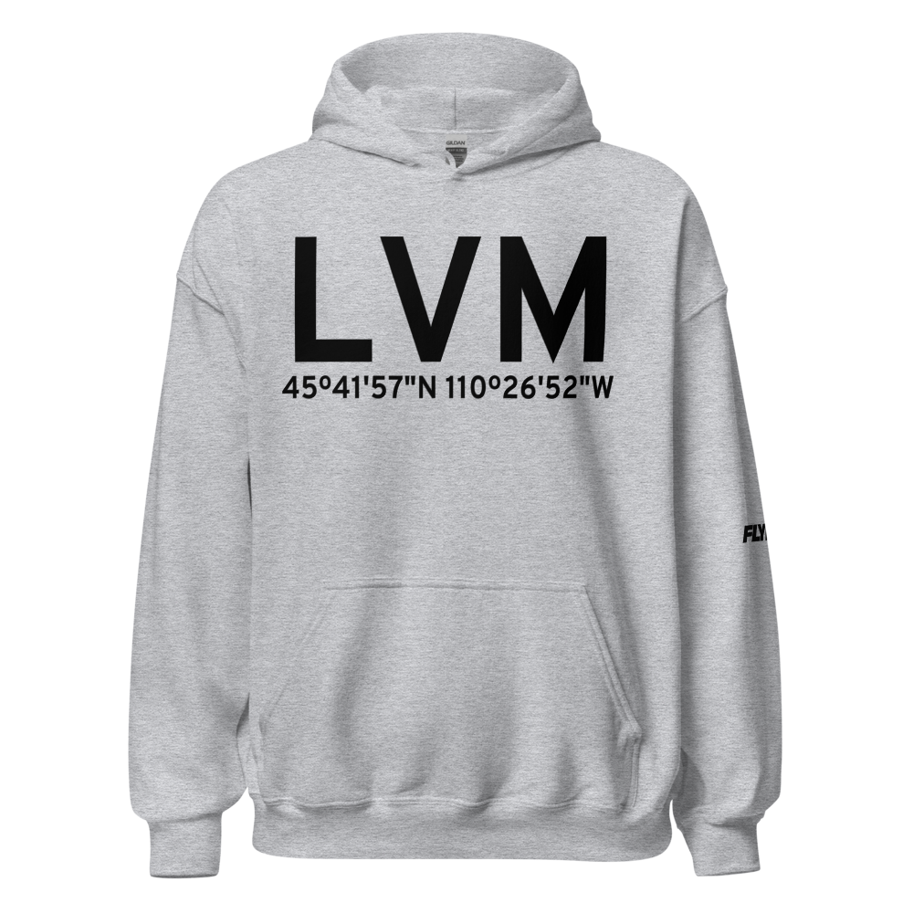 Livingston (KLVM) Airport Hoodie Sweatshirt 