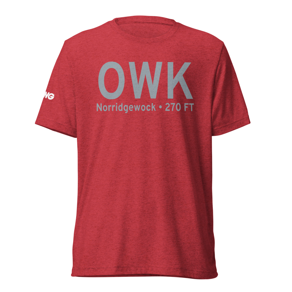Norridgewock (KOWK) Airport Tri-blend T-Shirt 