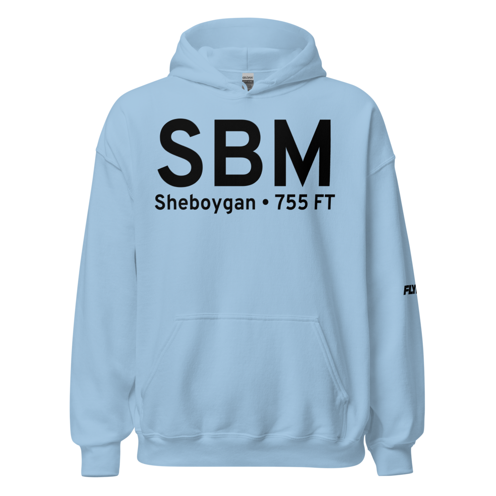 Sheboygan (KSBM) Airport Hoodie Sweatshirt 