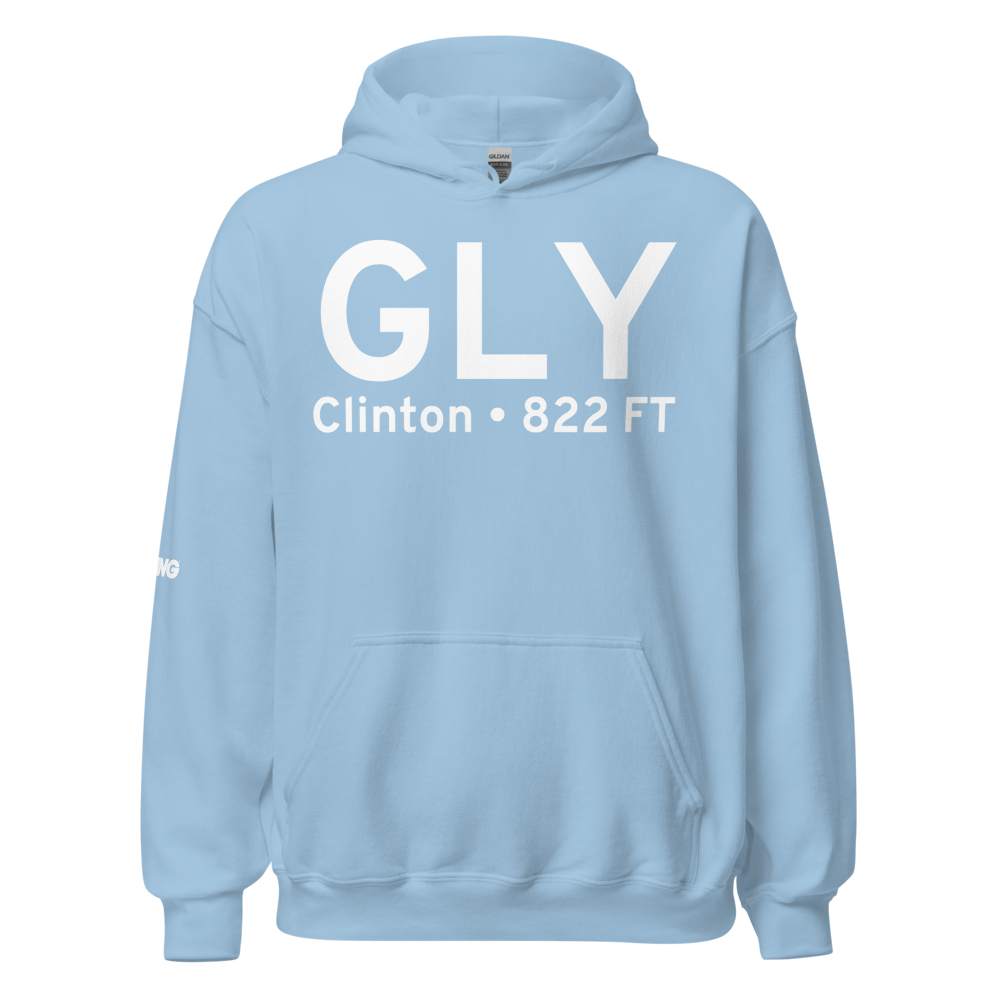 Clinton (KGLY) Airport Hoodie Sweatshirt 