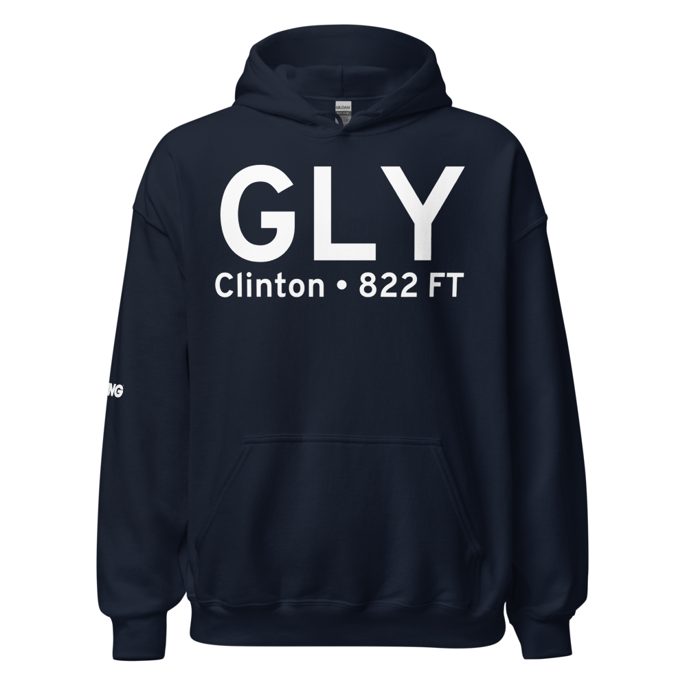 Clinton (KGLY) Airport Hoodie Sweatshirt 