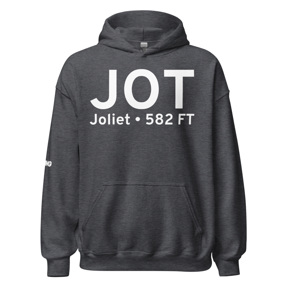 Joliet (KJOT) Airport Hoodie Sweatshirt 