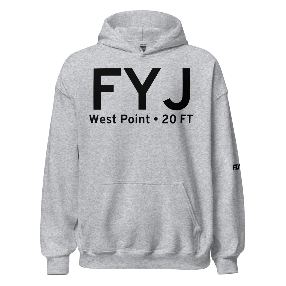 West Point (KFYJ) Airport Hoodie Sweatshirt 