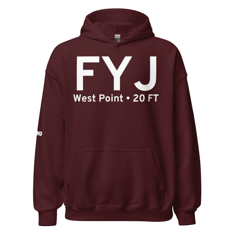 West Point (KFYJ) Airport Hoodie Sweatshirt 