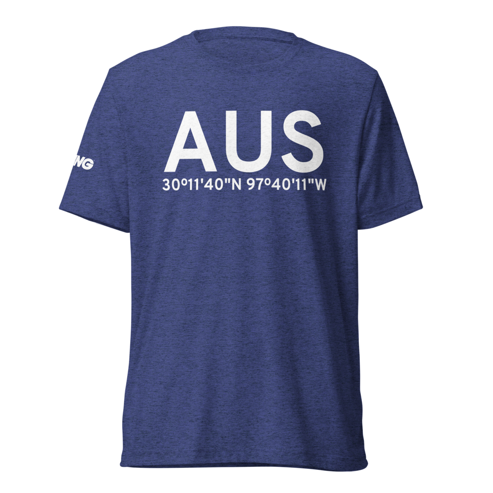 Austin (KAUS) Airport Tri-blend T-Shirt 