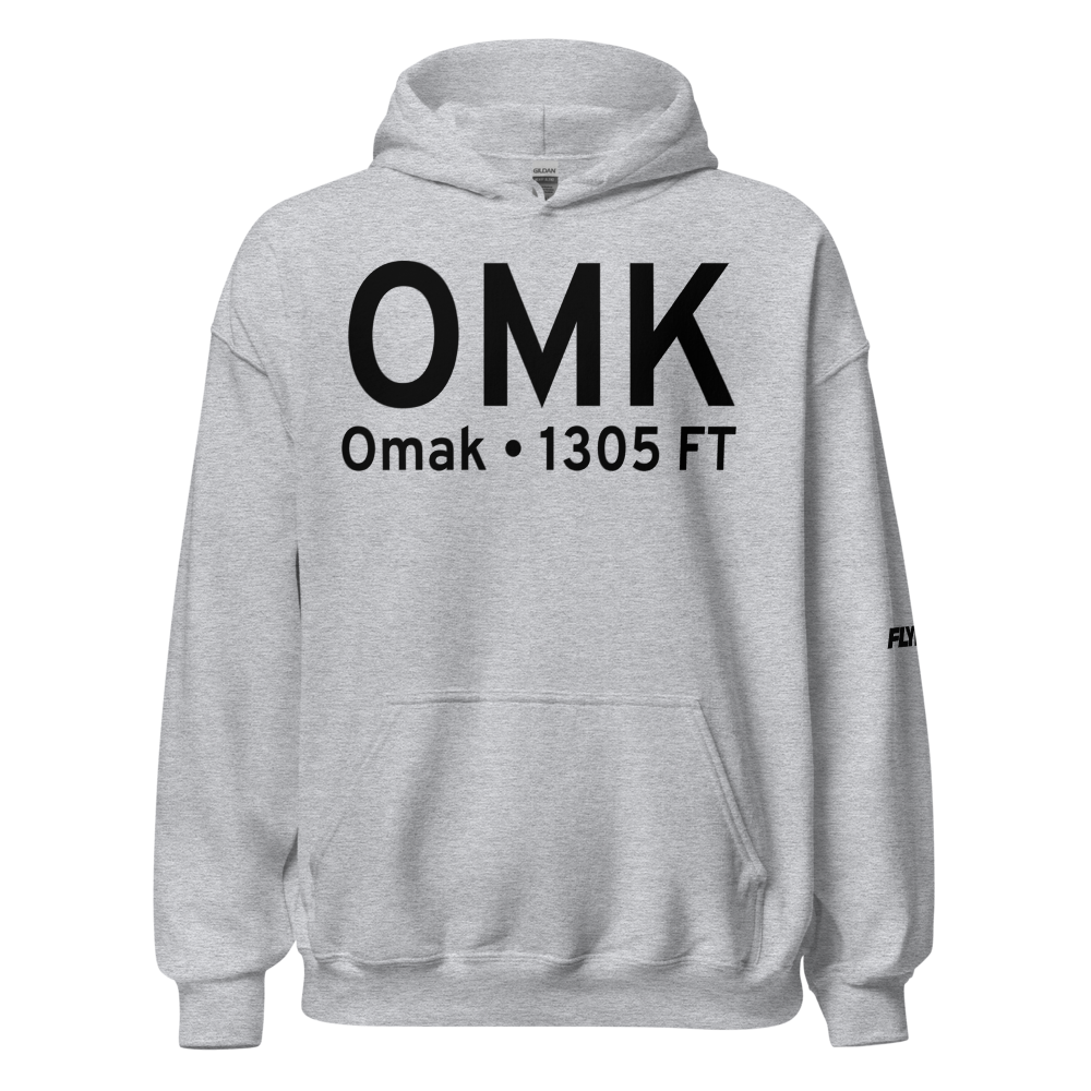 Omak (KOMK) Airport Hoodie Sweatshirt 