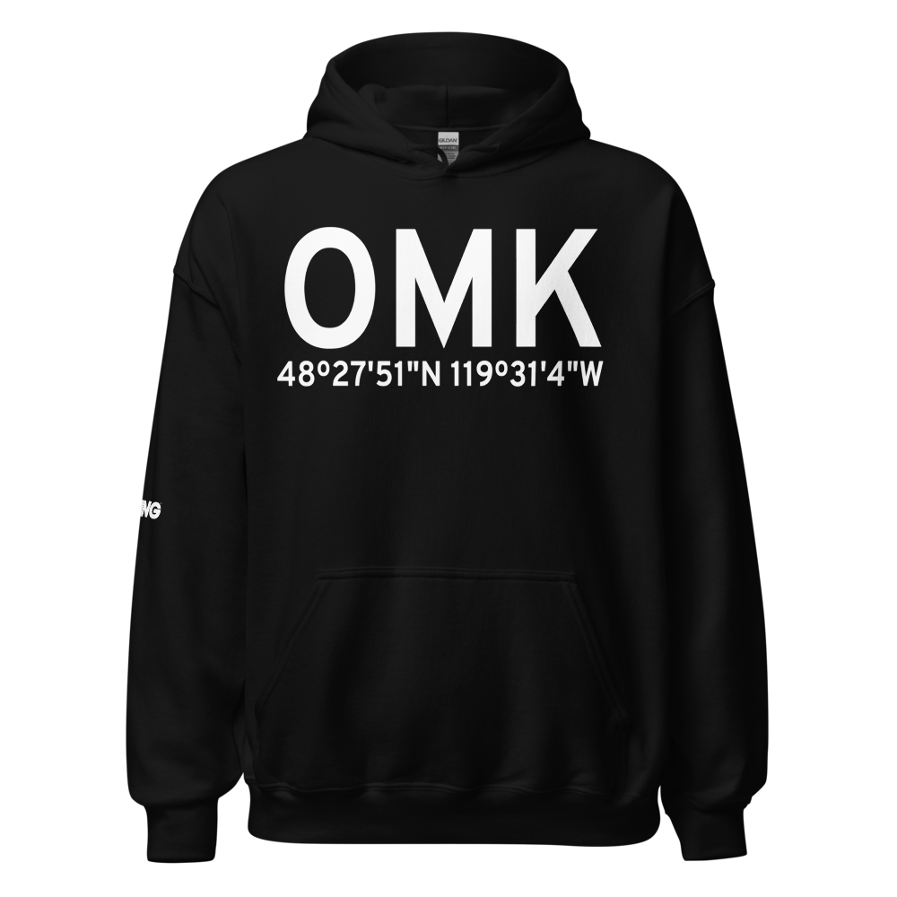 Omak (KOMK) Airport Hoodie Sweatshirt 