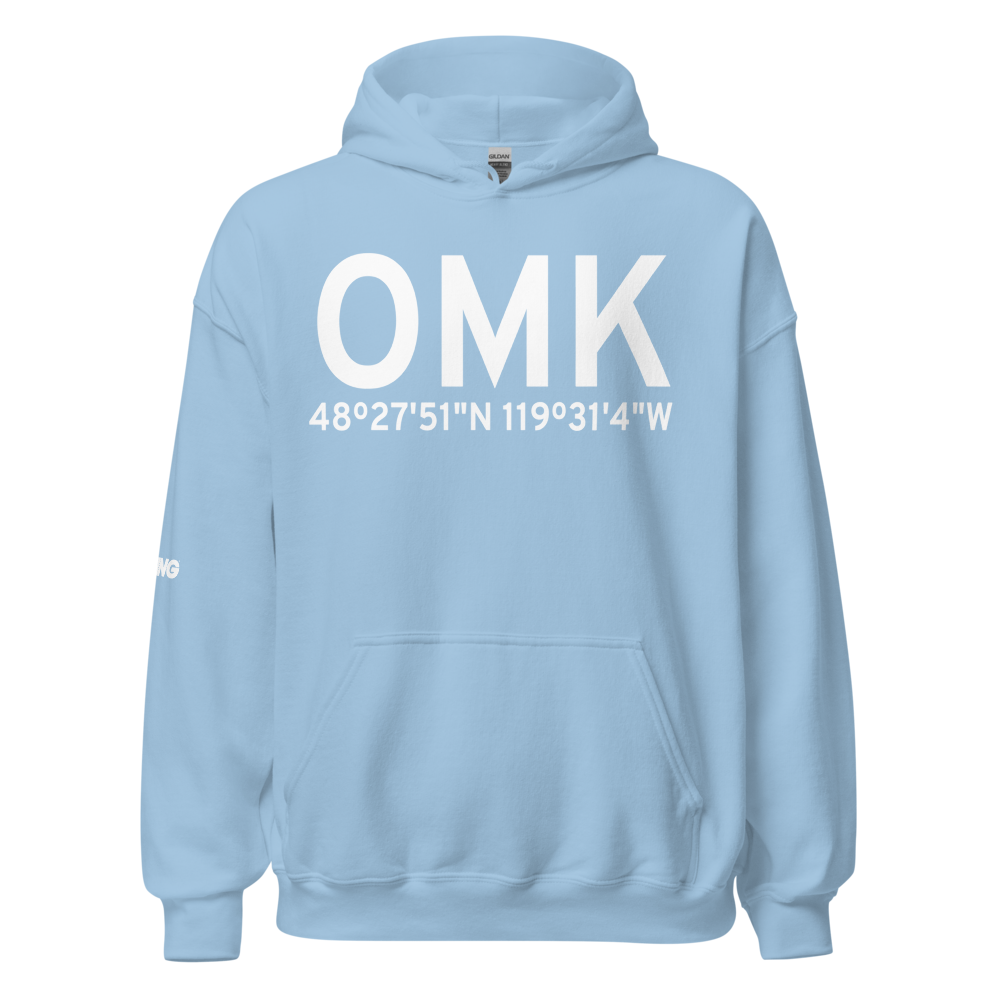 Omak (KOMK) Airport Hoodie Sweatshirt 