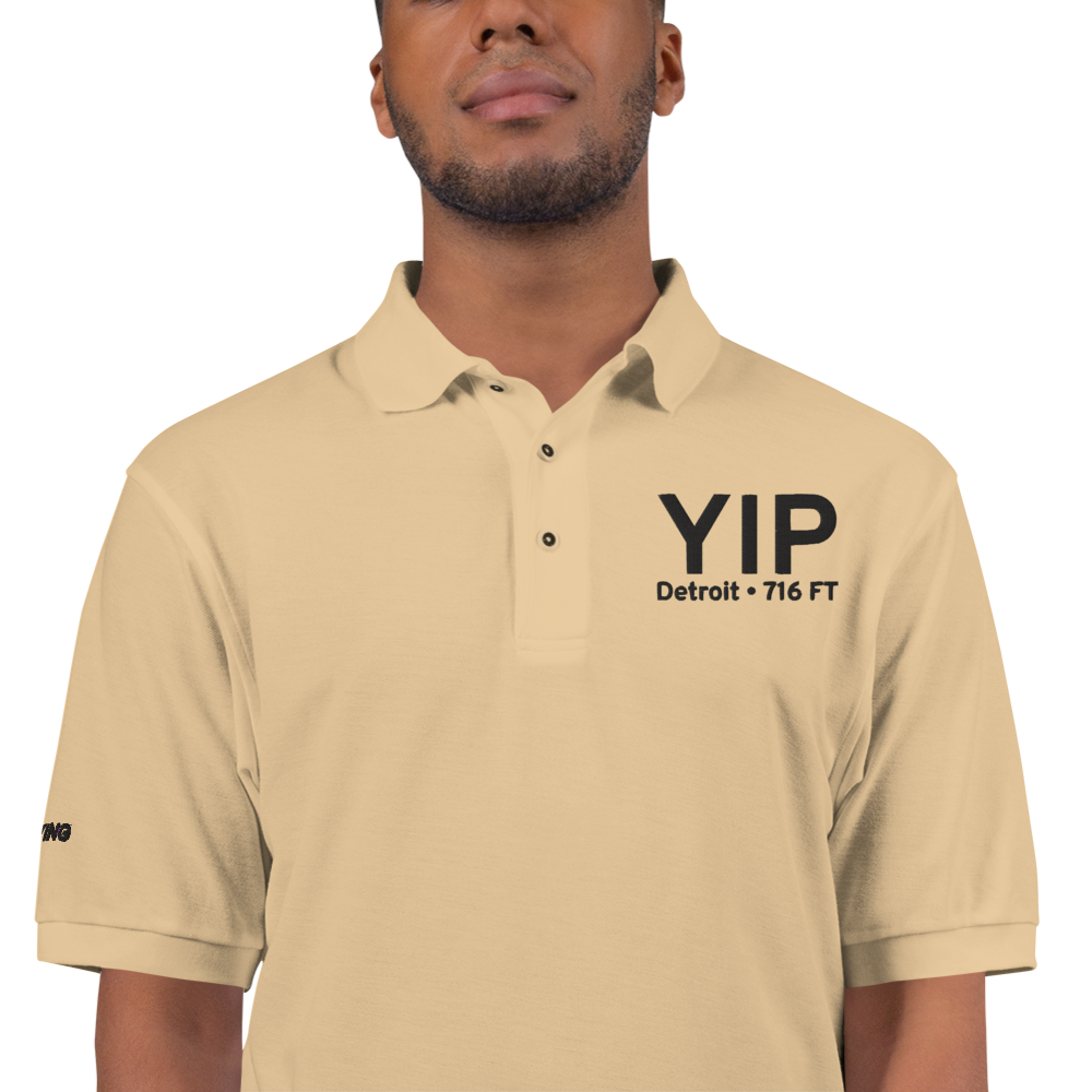 Detroit (KYIP) Airport Port Authority Embroidered Polo Shirt 