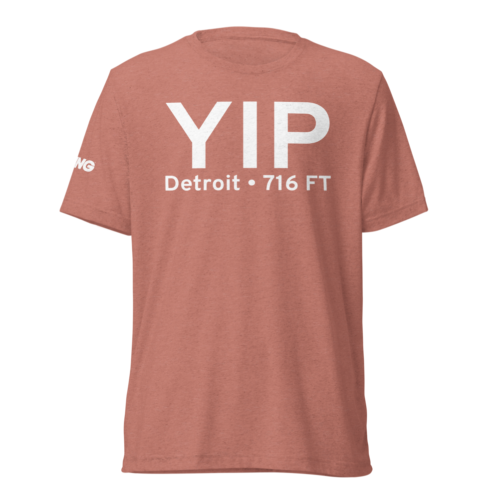 Detroit (KYIP) Airport Tri-blend T-Shirt 