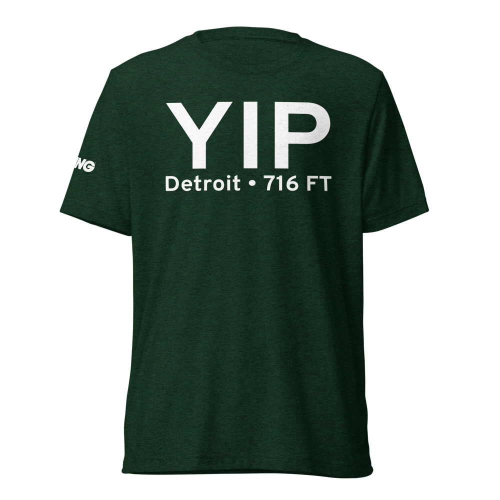 Detroit (KYIP) Airport Tri-blend T-Shirt 
