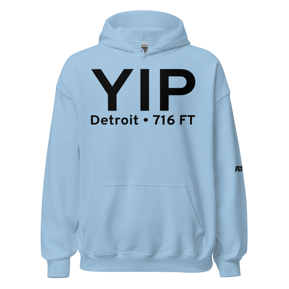 Detroit (KYIP) Airport Hoodie Sweatshirt 