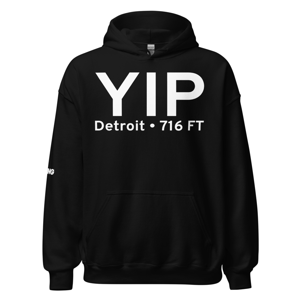 Detroit (KYIP) Airport Hoodie Sweatshirt 