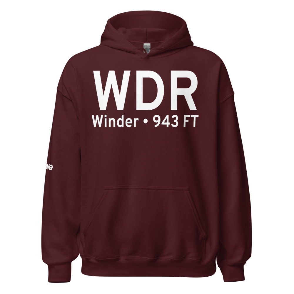 Winder (KWDR) Airport Hoodie Sweatshirt 