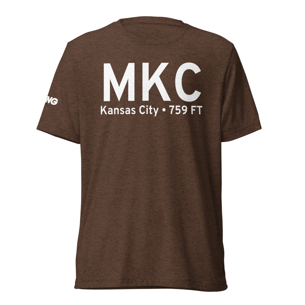 Kansas City (KMKC) Airport Tri-blend T-Shirt 
