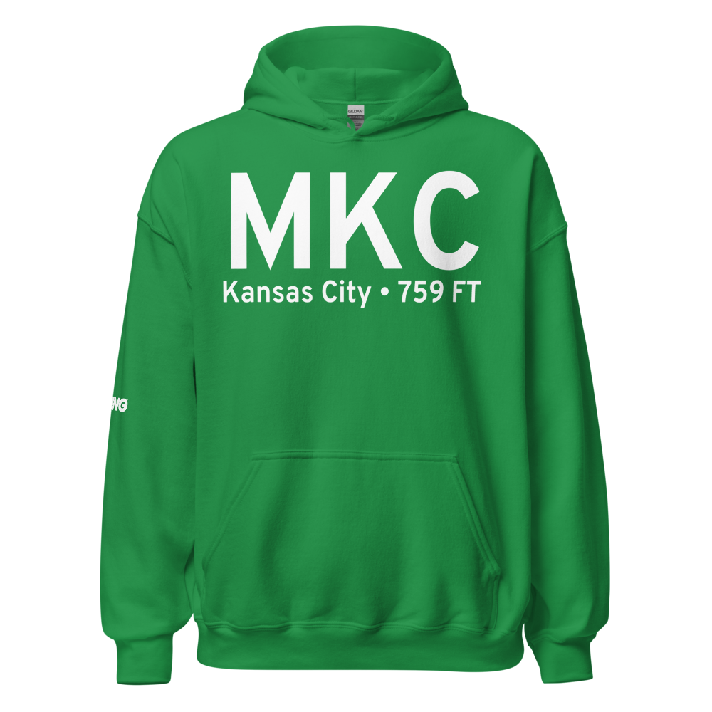 Kansas City (KMKC) Airport Hoodie Sweatshirt 